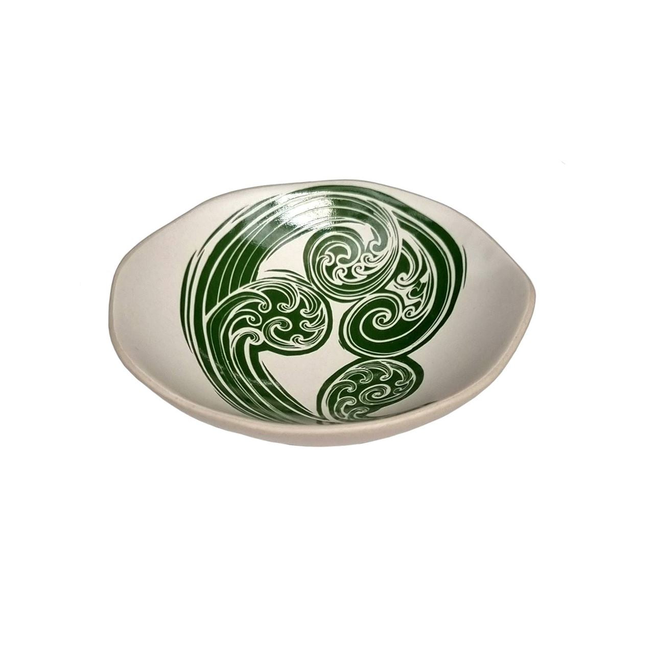 Jo Luping Design - Ponga II Green and White | 7cm Porcelain Bowl