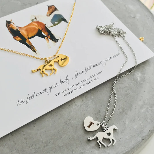 Twigg Horse Heart Charm Necklace