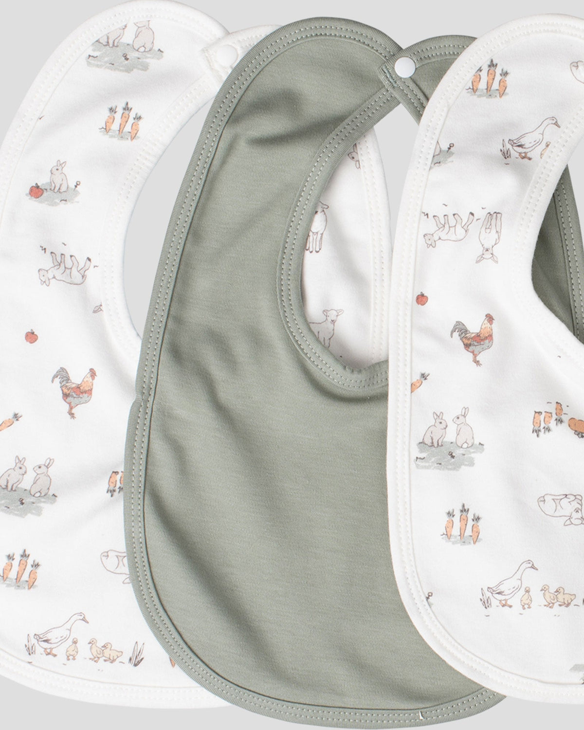 Little Linen Jersey Bib 5 pk | Farmyard Lamb