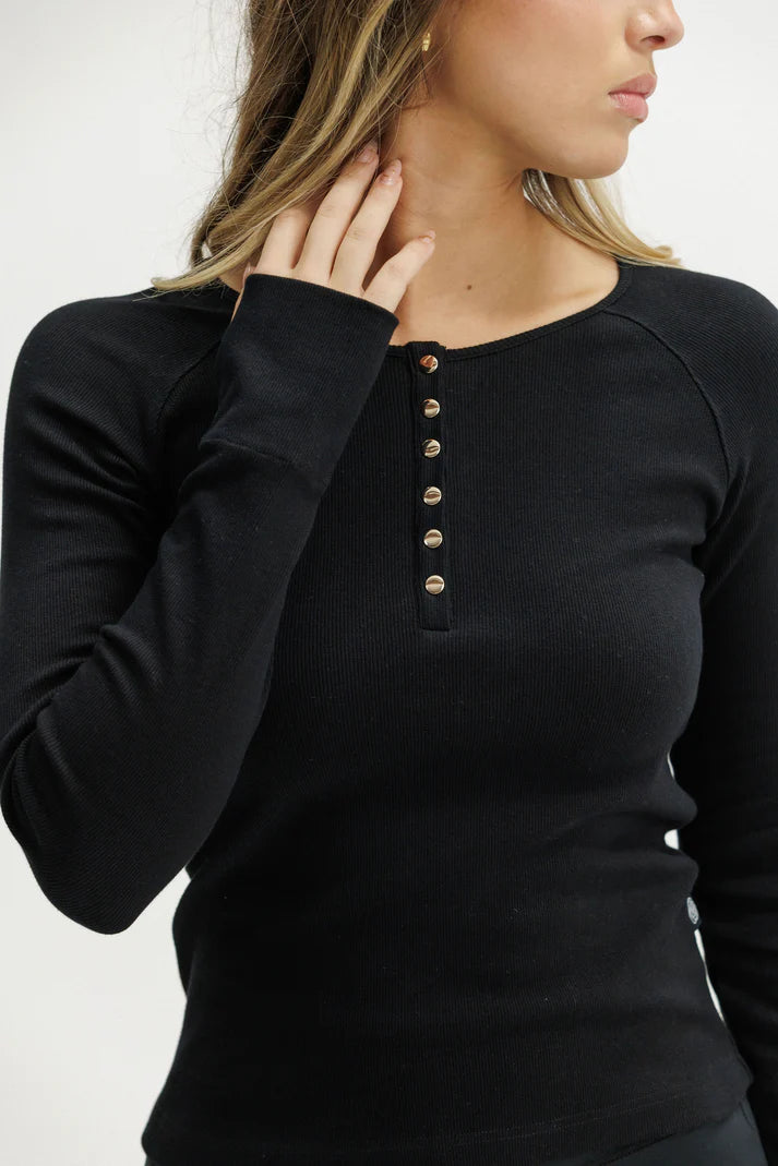 Rose Road Benne Long Sleeve | Black