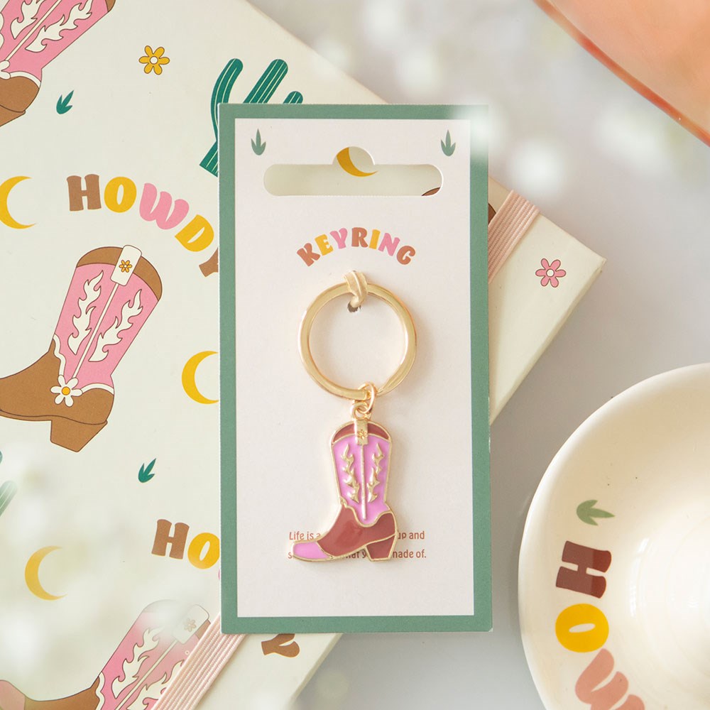 Cowgirl Boot Keyring