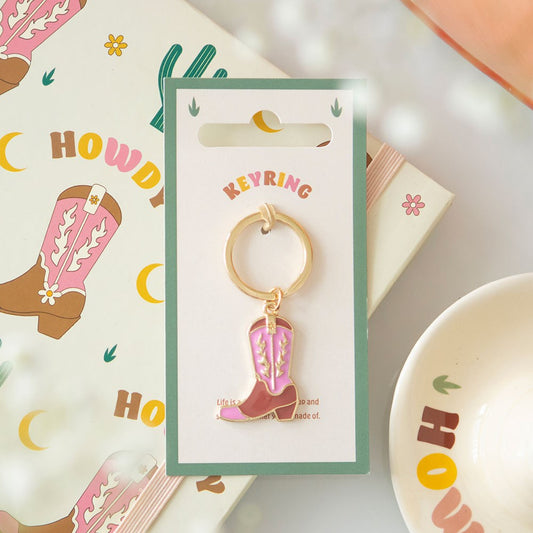 Cowgirl Boot Keyring