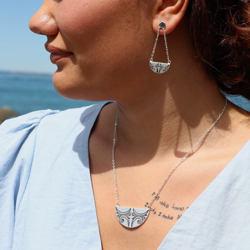 Little Taonga Kauae Breastplate Earrings
