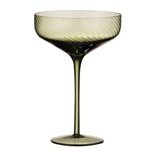 Katrina Cocktail Glass - Olive Green