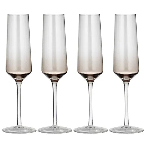 Prism Noir Champagne Glasses | Set of 4