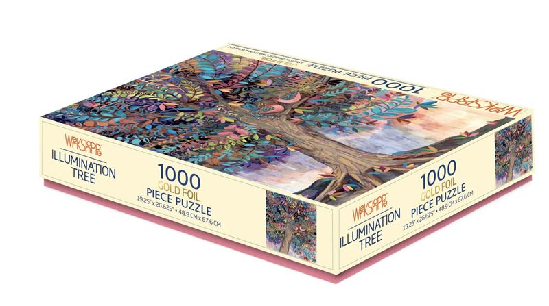 WerkShoppe - Illumination Tree Gold Foil Puzzle 1000 Pce