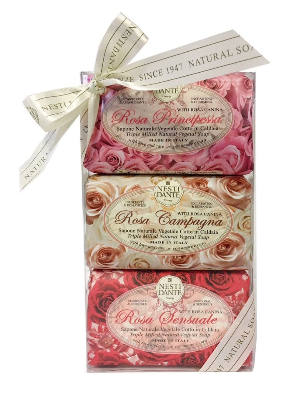 Nesti Dante Rosa Soap Set 3 x 150g