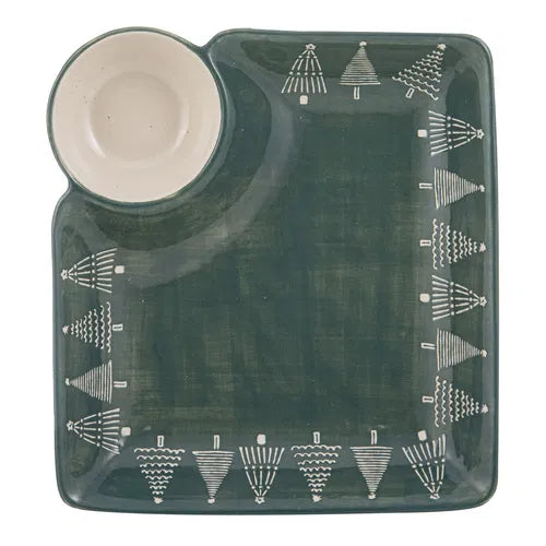 Ladelle Christmas Chip & Dip Plate | Evergreen