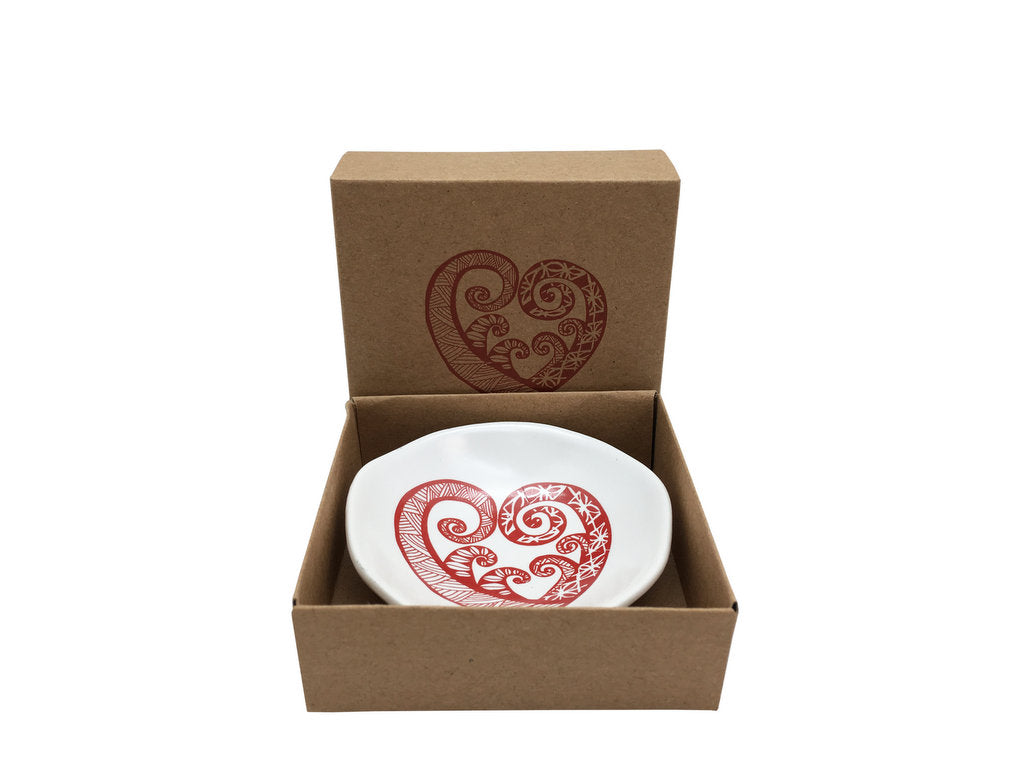 Jo Luping Design - Red Aroha On White | 7cm Porcelain Bowl