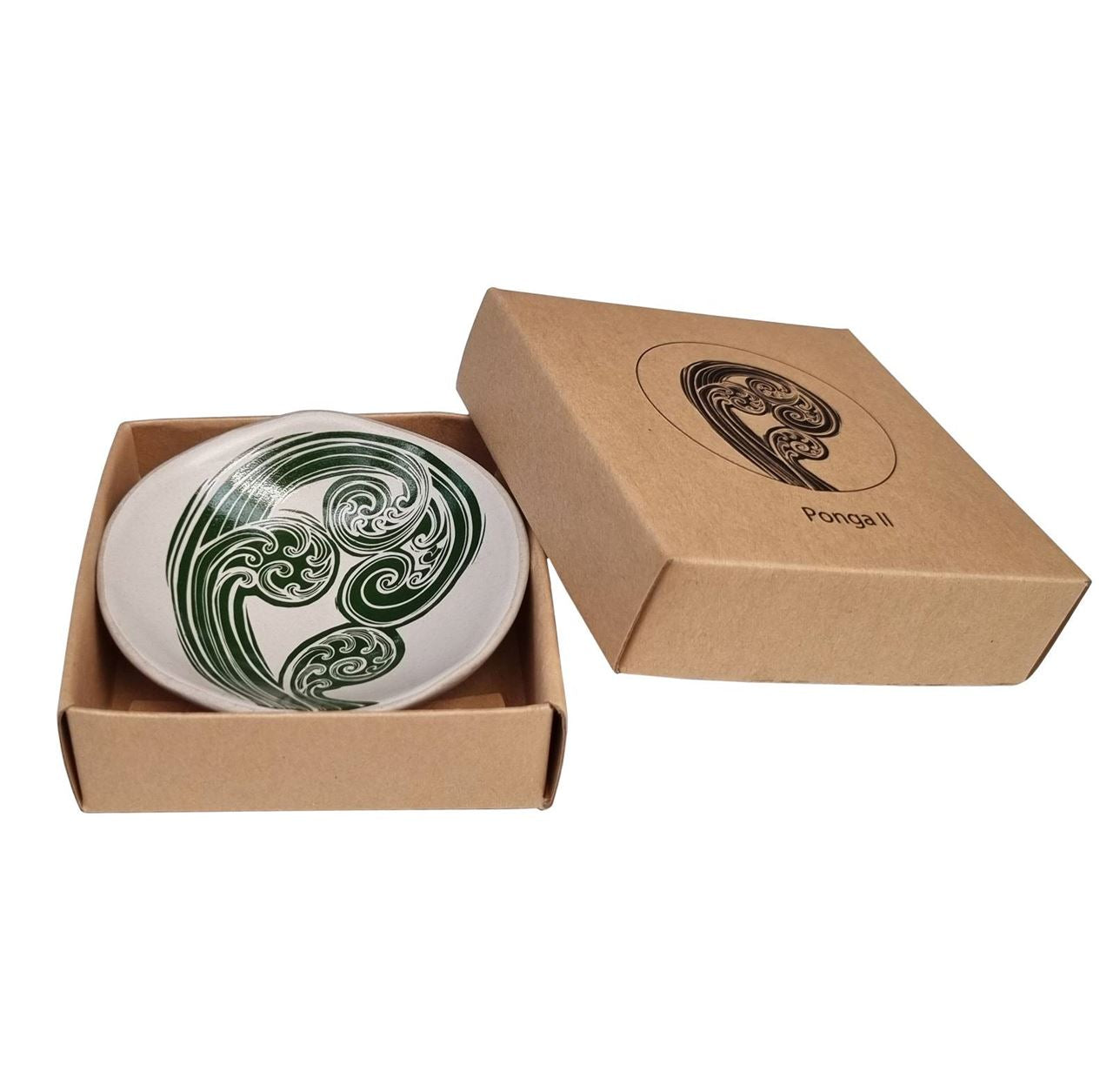 Jo Luping Design - Ponga II Green and White | 7cm Porcelain Bowl