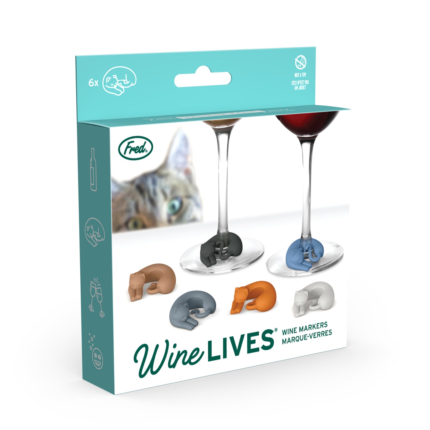 Fred Wine Lives | Cat Wine Markers