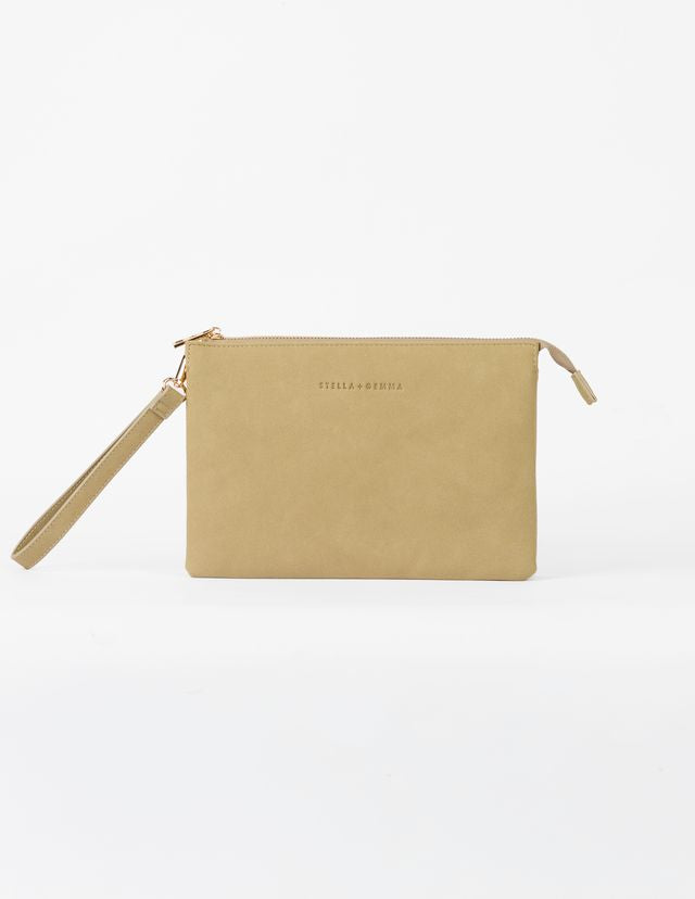 Stella + Gemma Frankie Multi Pouch Bag | Taupe Suede