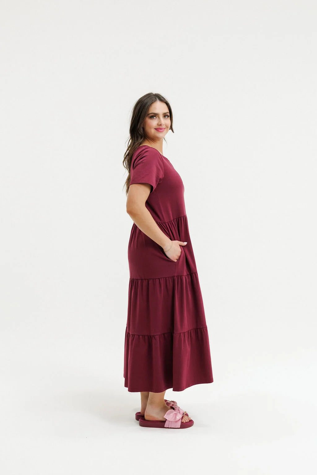 Homelee Kendall Dress | Merlot