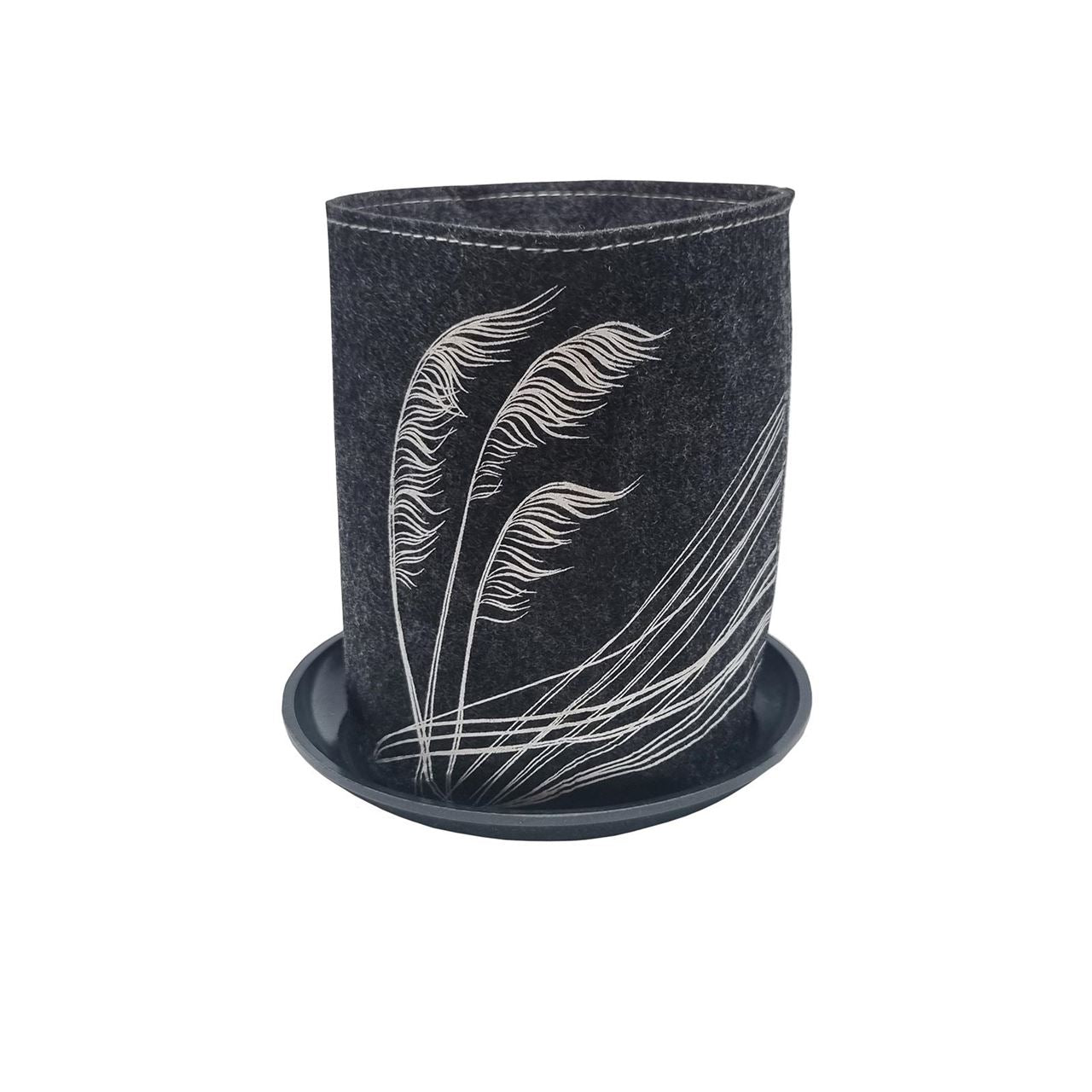 Jo Luping Design - Toetoe on Dark Grey 2 | Ecofelt Growbag