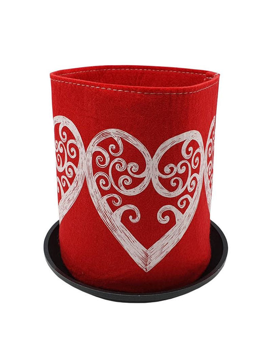 Jo Luping Design - Aroha White On Red | Ecofelt Growbag