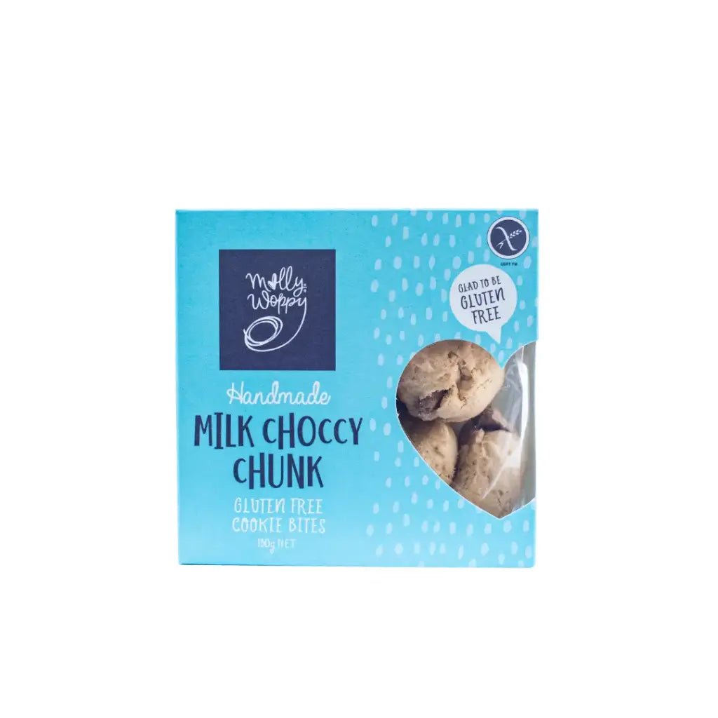 Molly Woppy Gluten Free Milk Choccy Chunk Cookies Bites 130g Carton