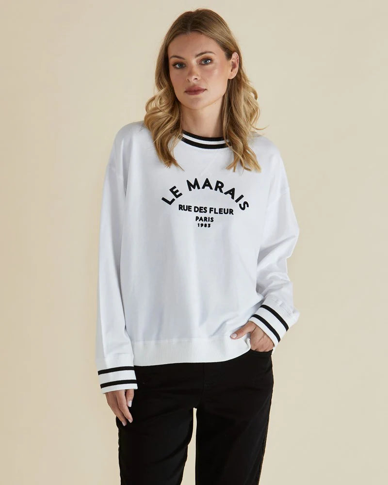 Betty Basics Marais Sweat | White