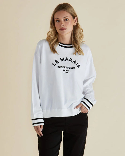 Betty Basics Marais Sweat | White