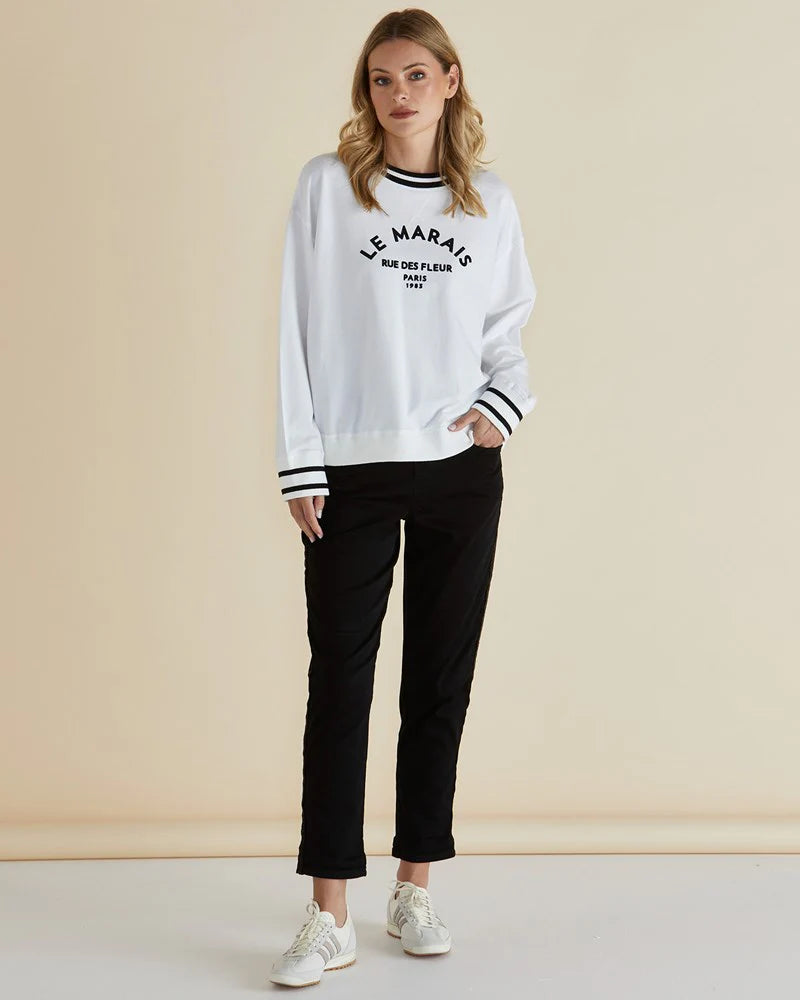 Betty Basics Marais Sweat | White