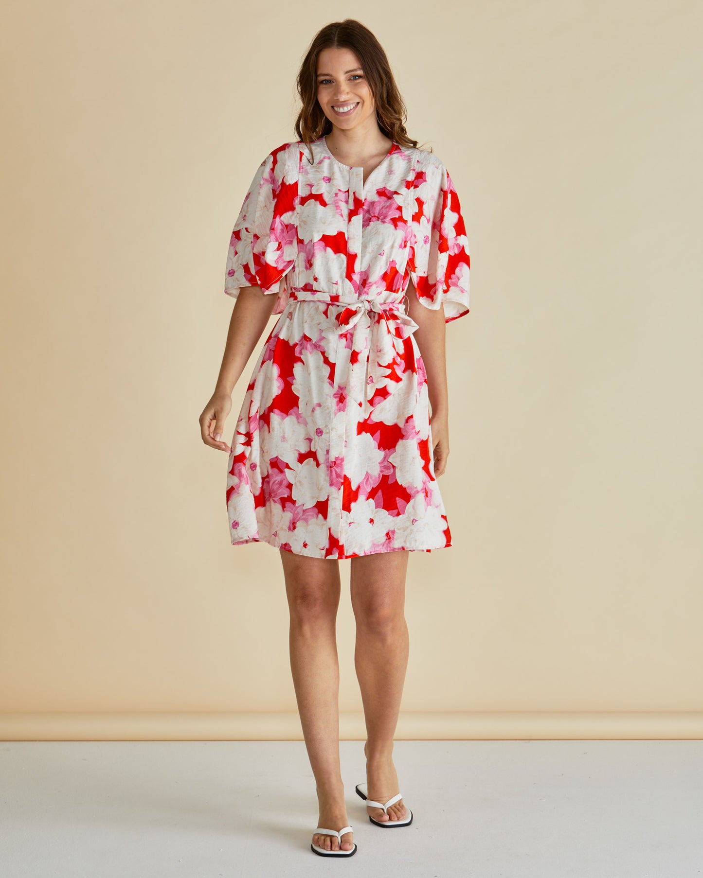 Betty Basics Gwenda Dress | Red Floral
