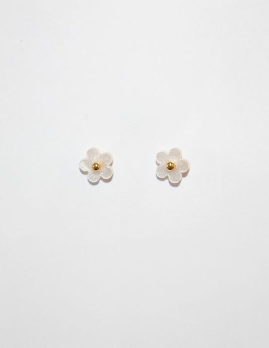 Stella + Gemma Mother of Pearl Flower Stud Earrings