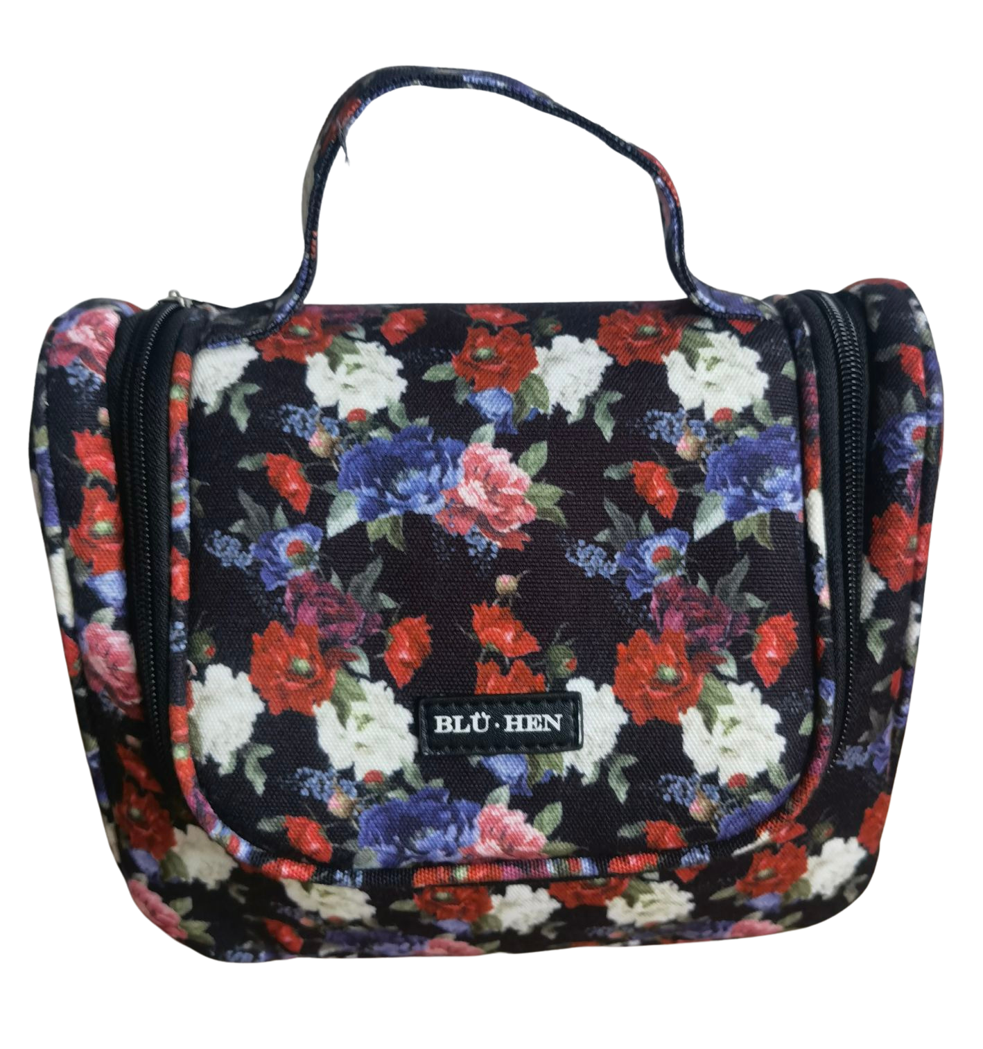 Artico Bluhen - Black Floral Toiletry Bag