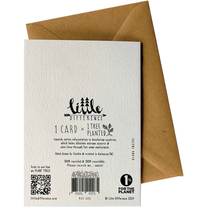 Little Difference Greeting Card - Kowhai Jingle