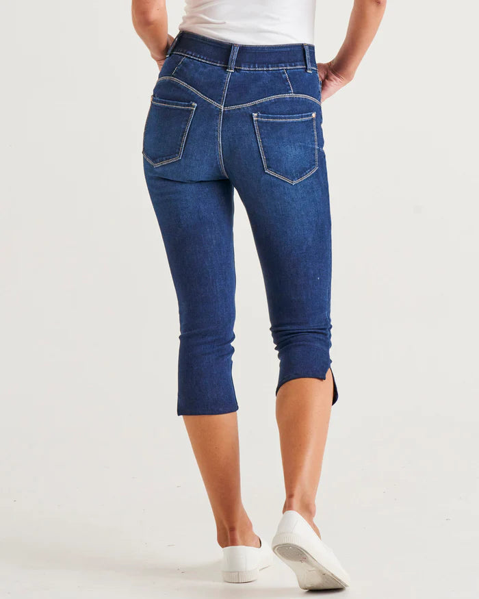 Betty Basics Camilla Crop Jean - Midnight Denim