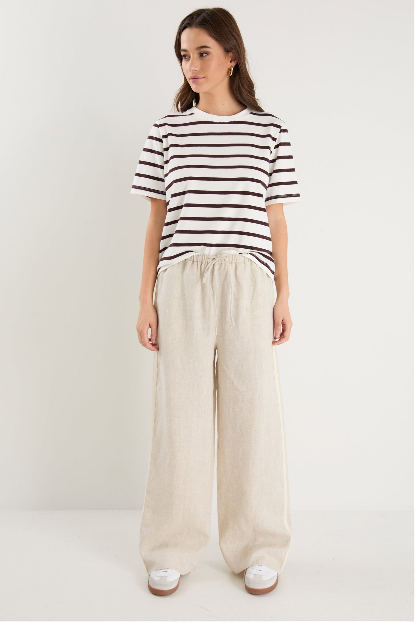 RE:Union Binding Boxy Fit Tee | Chocolate & White