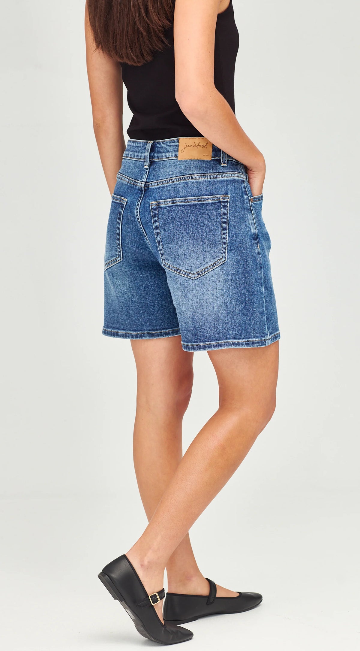 Junkfood Bronte Shorts | Mid Blue