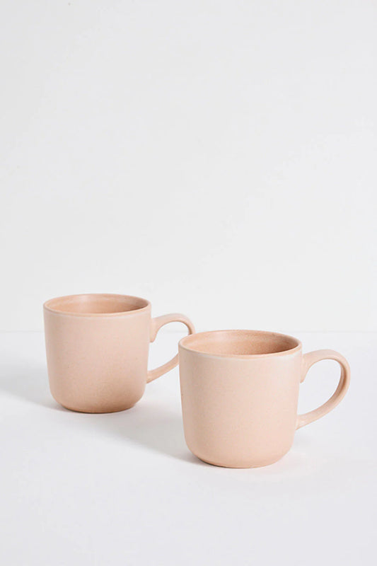 Willow & Mae Caffeine Fix Pink Speckle Pack 2 Mugs