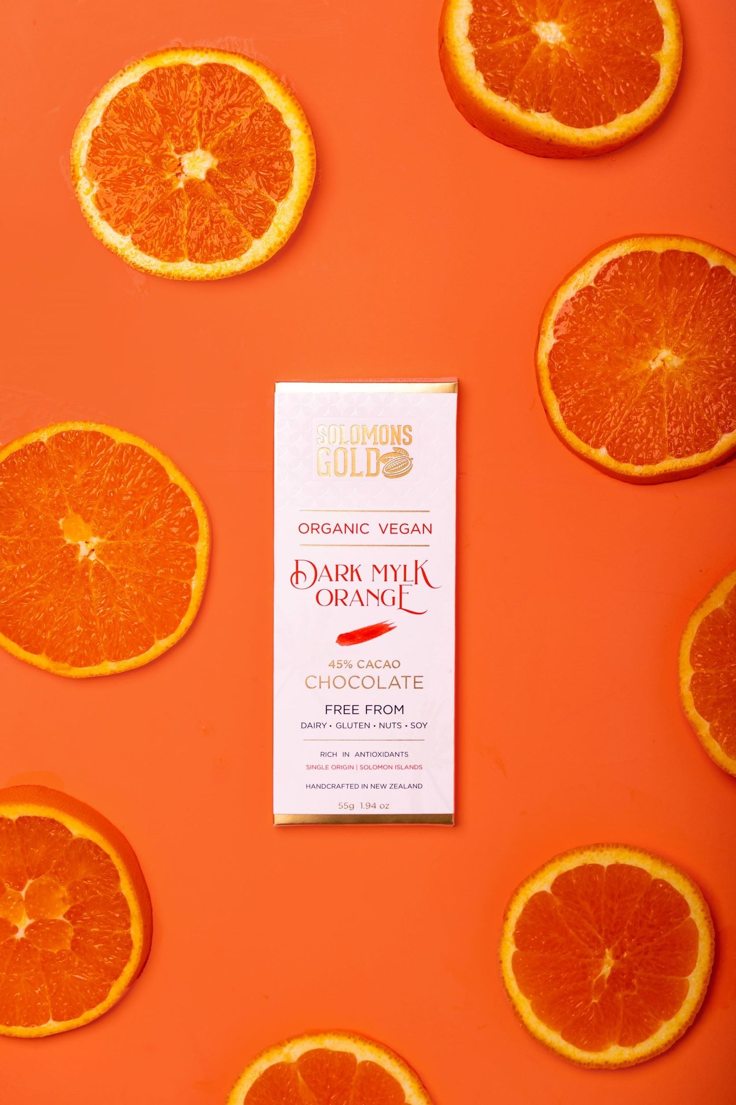 Solomons Gold Vegan Chocolate | Dark Mylk Orange 45% 55g