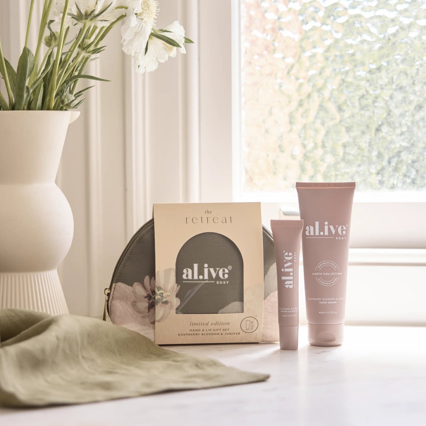 al.ive Hand & Lip Gift Set | Raspberry Blossom & Juniper