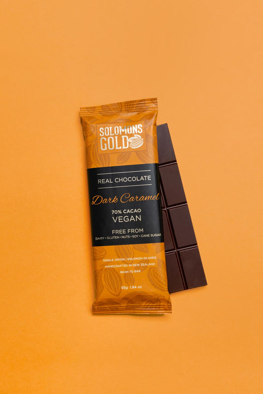 Solomons Gold Vegan Chocolate | Dark Caramel 70% 55g