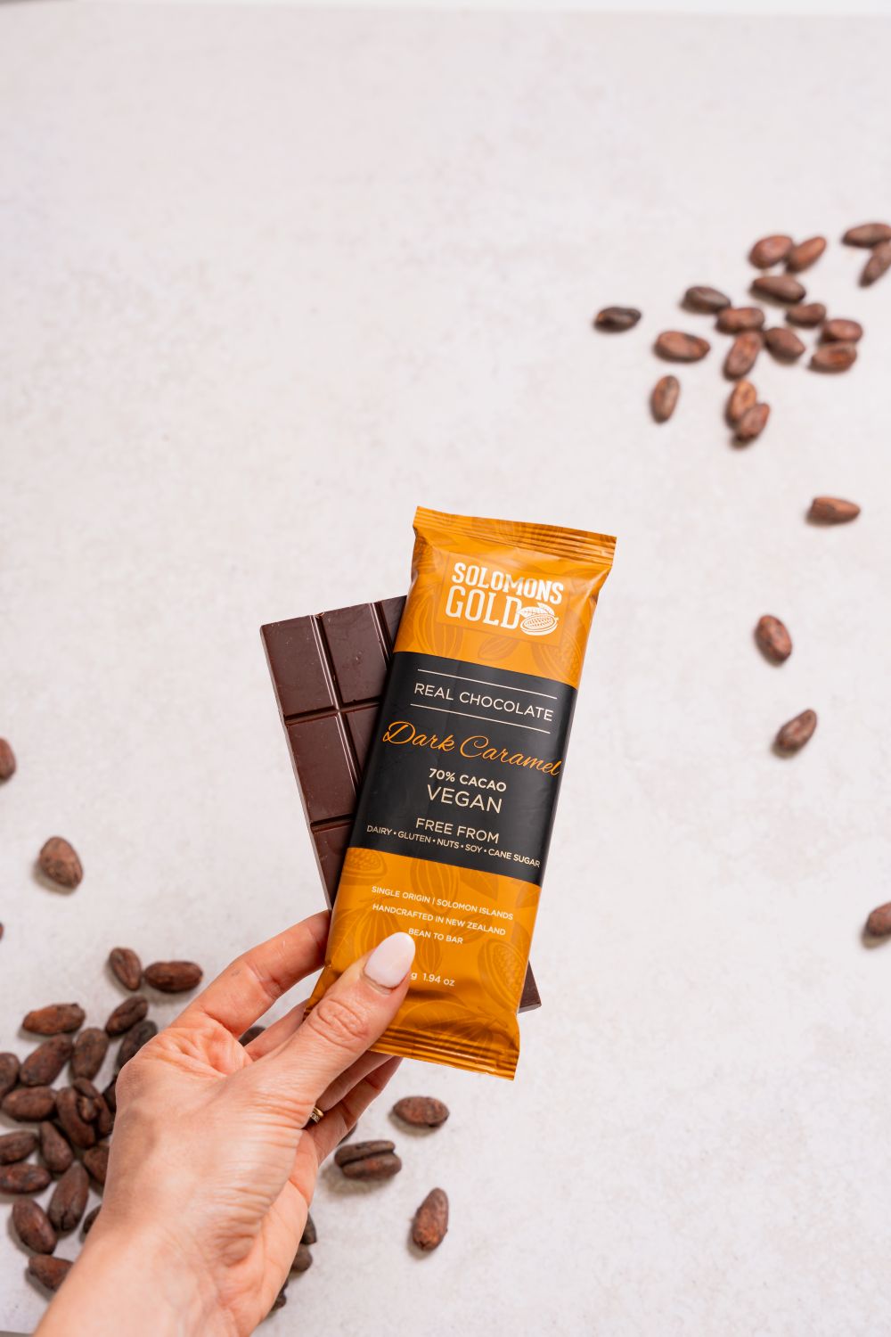 Solomons Gold Vegan Chocolate | Dark Caramel 70% 55g