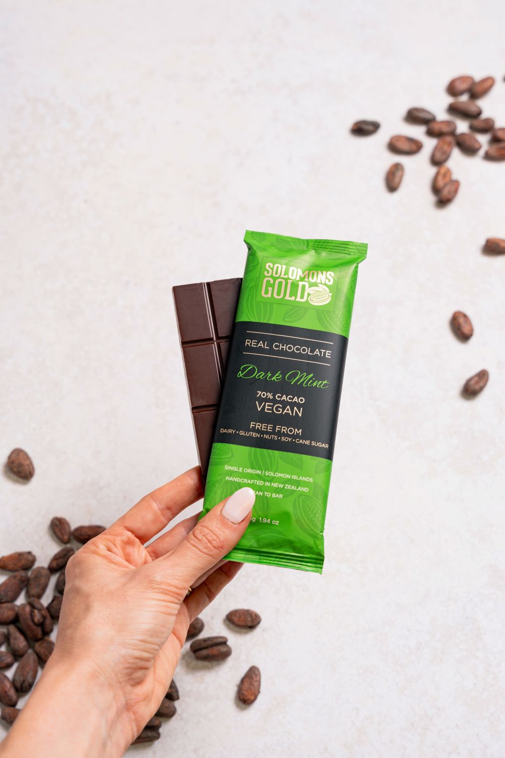 Solomons Gold Vegan Chocolate | Dark Mint 70% 55g