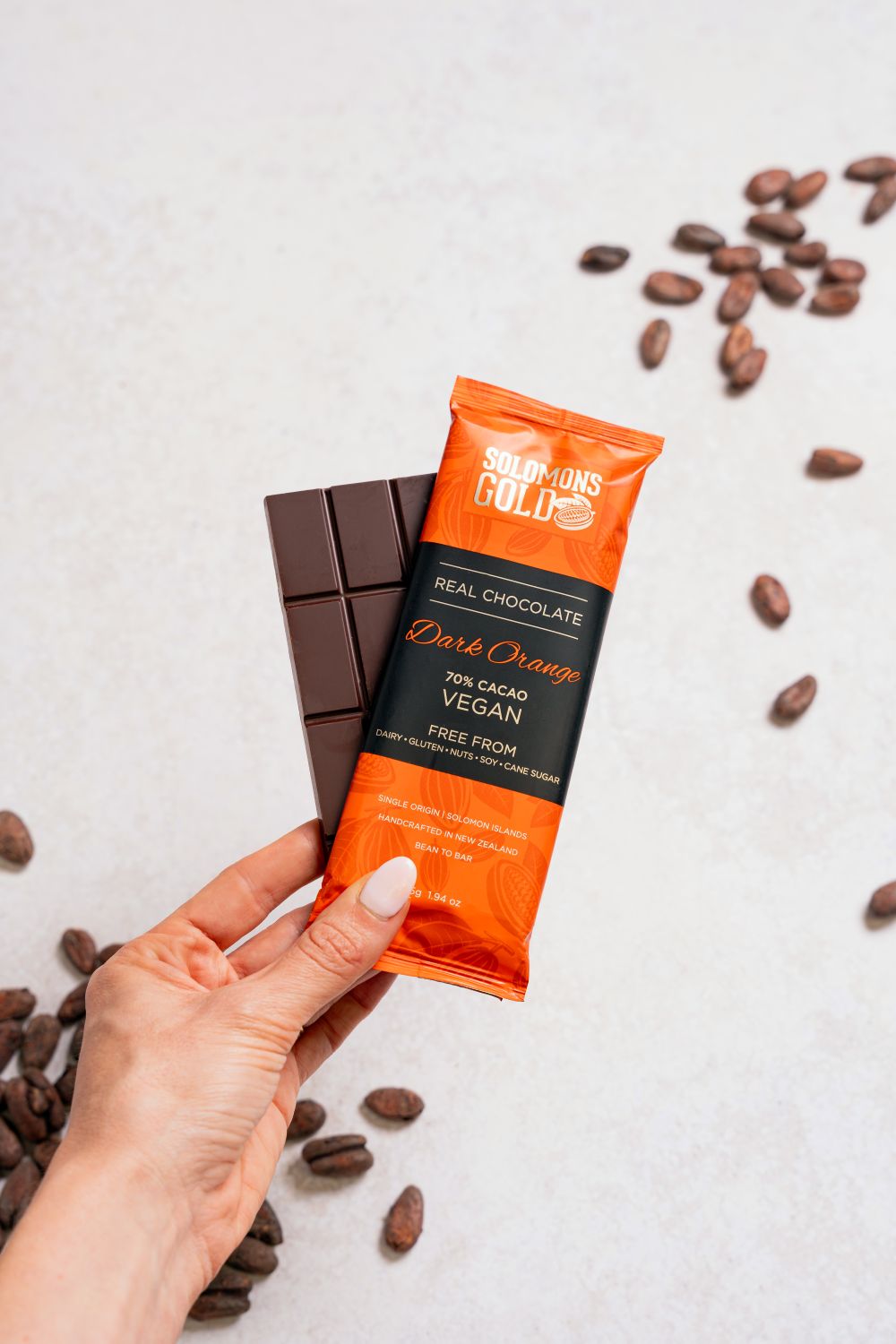 Solomons Gold Vegan Chocolate | Dark Orange 70% 55g