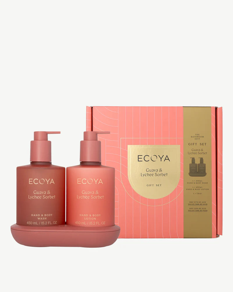 ECOYA The Bathroom Edit Gift Set | Guava & Lychee Sorbet