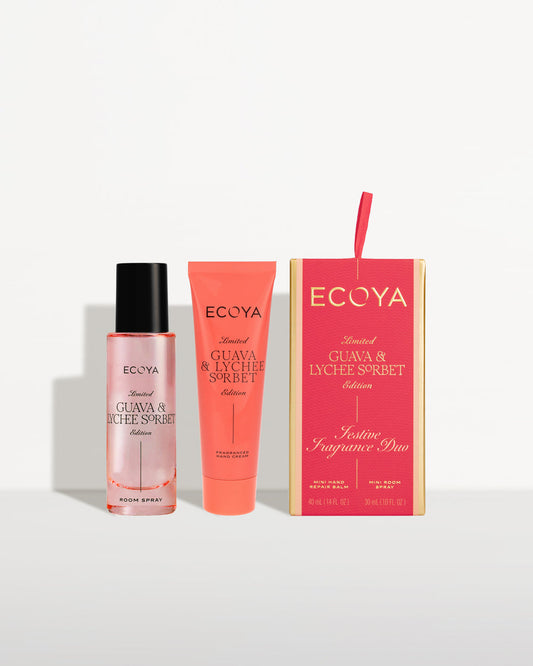 Ecoya Guava & Lychee Sorbet Festive Fragrance Duo