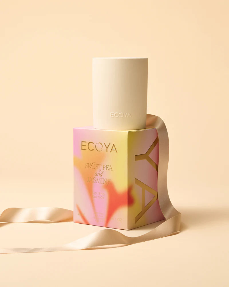 ECOYA Limited Edition Sweet Pea & Jasmine Ceramic Madison Candle