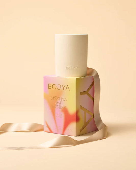 ECOYA Limited Edition Sweet Pea & Jasmine Ceramic Madison Candle