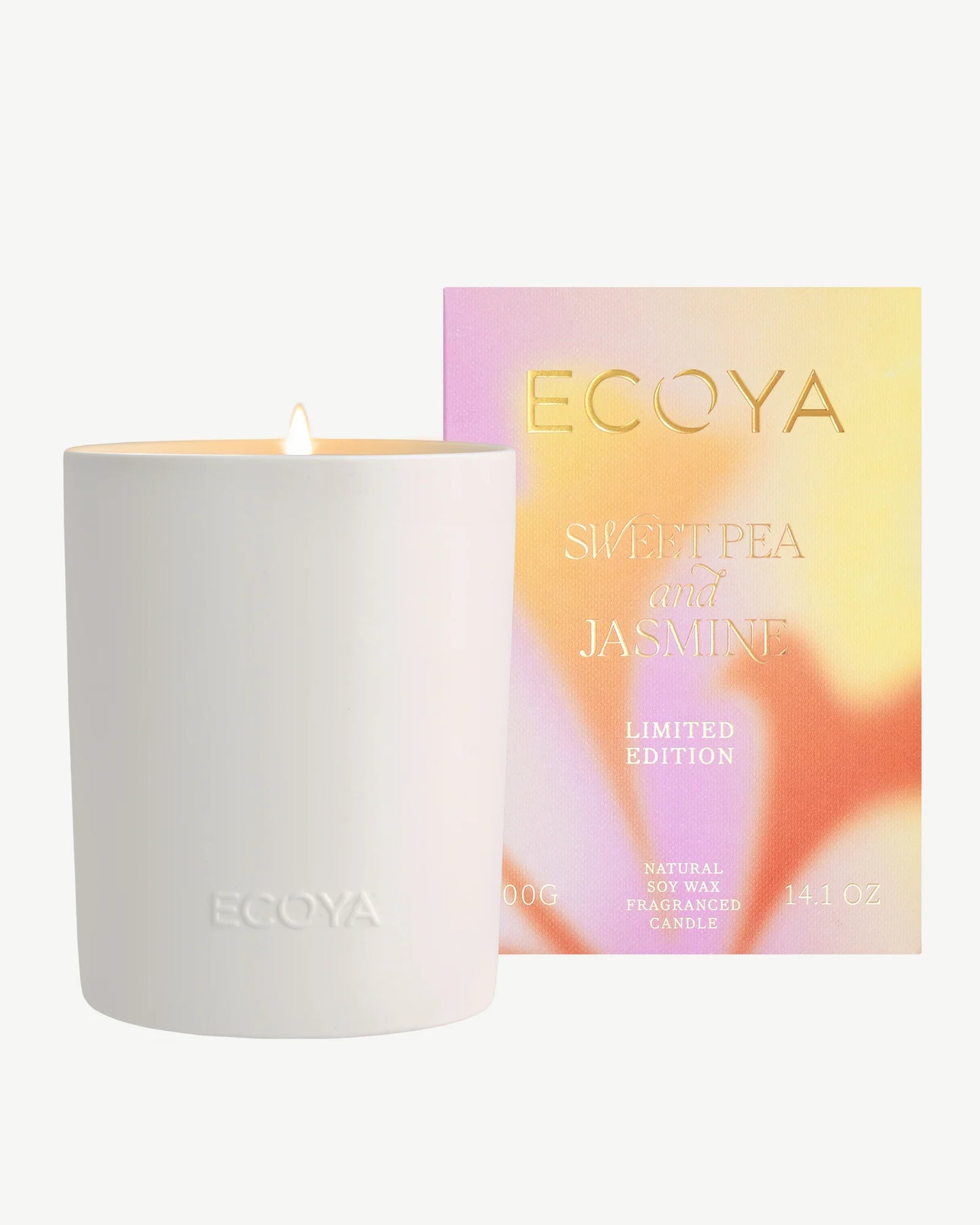 ECOYA Limited Edition Sweet Pea & Jasmine Ceramic Madison Candle