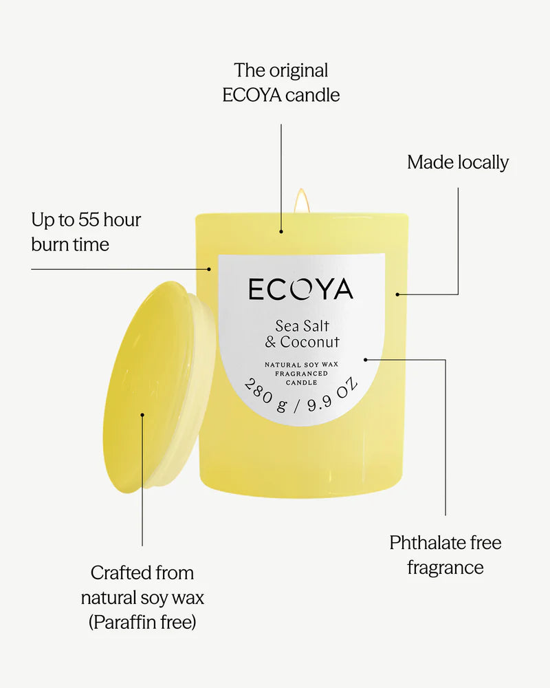 ECOYA Sea Salt & Coconut Metro Candle