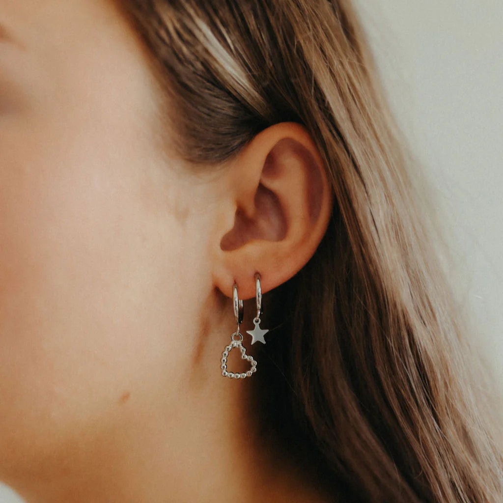 Katy B Mini Star Hoop Earrings