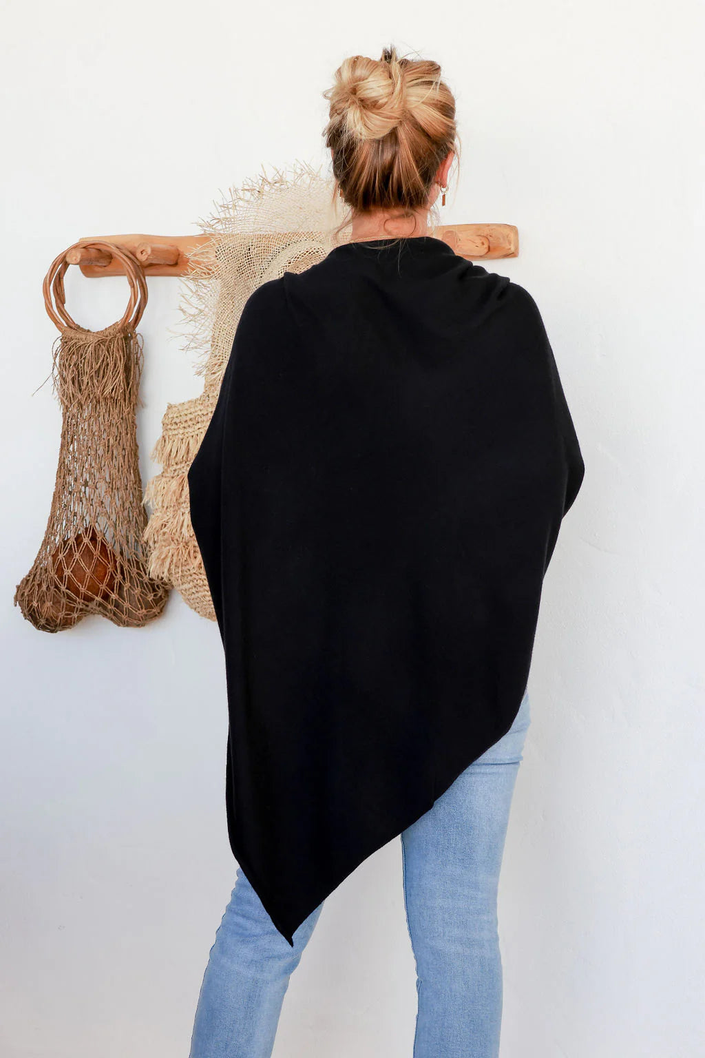 Free Spirit Australia Poncho Scarf | Black