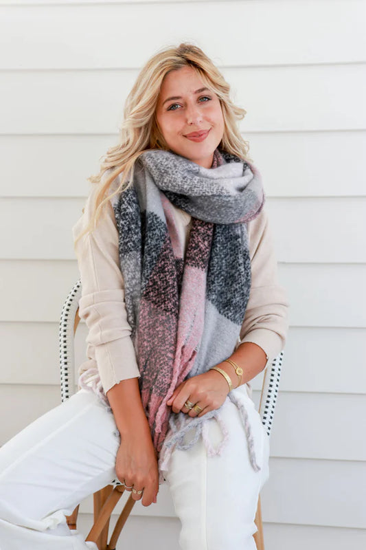 Free Spirit Australia Comfort Scarf | Pink Grey