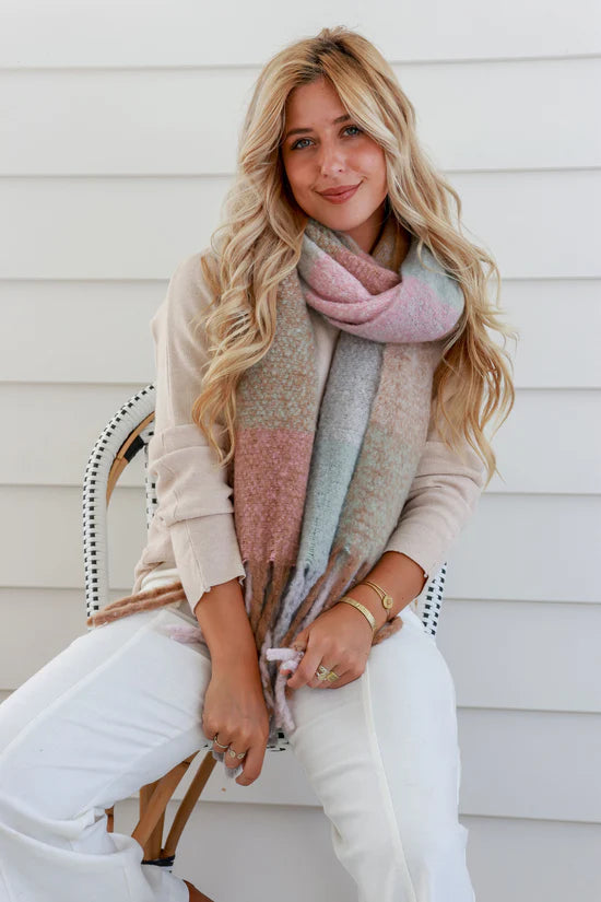 Free Spirit Australia Comfort Scarf | Pink Mint