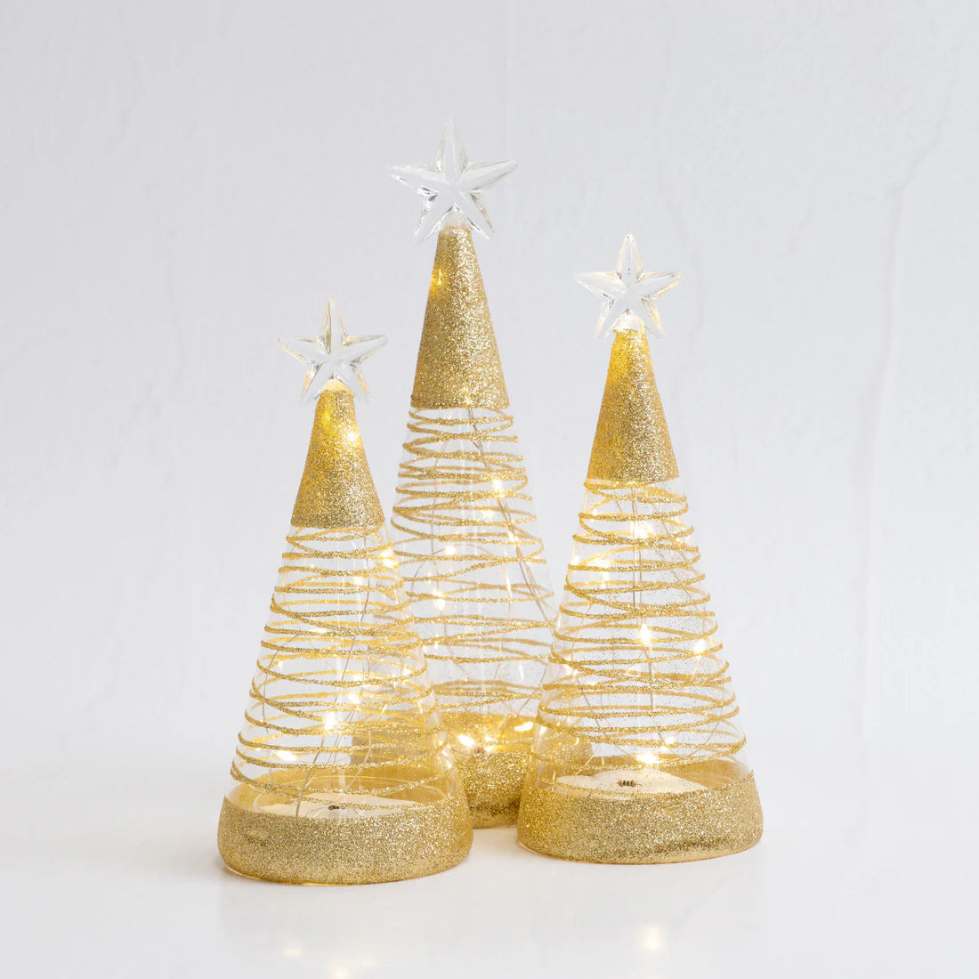 Stellar Lights Gold Sparkle Trees
