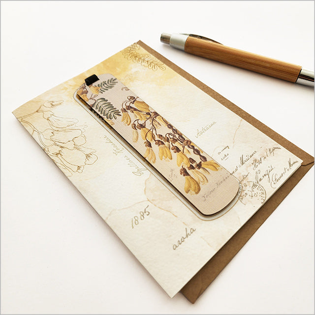 Crystal Ashley Bookmark Greeting Card - Kowhai