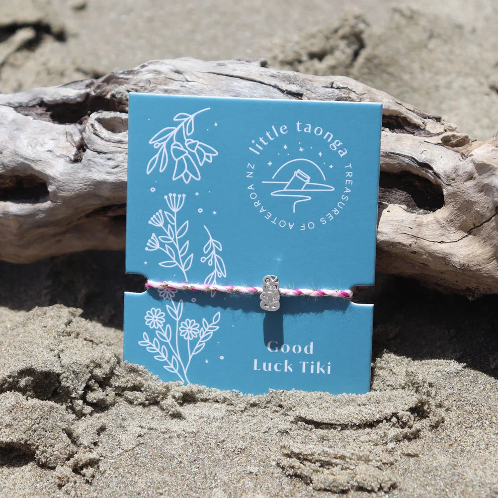 Little Taonga Good Luck Tiki Rope Bracelet